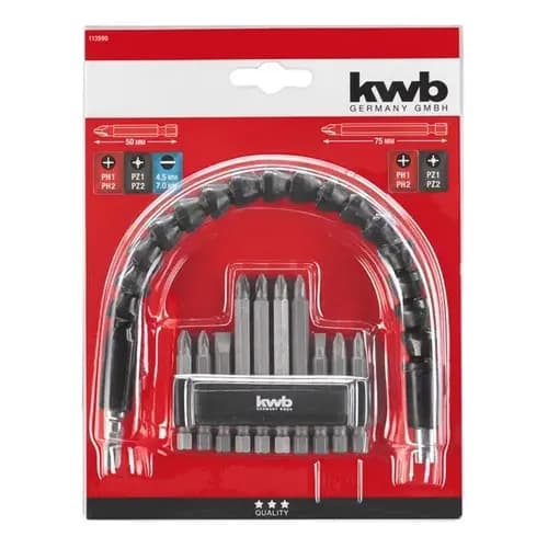 Juego De Extension Flexible Para Taladro Destornillador Kwb
