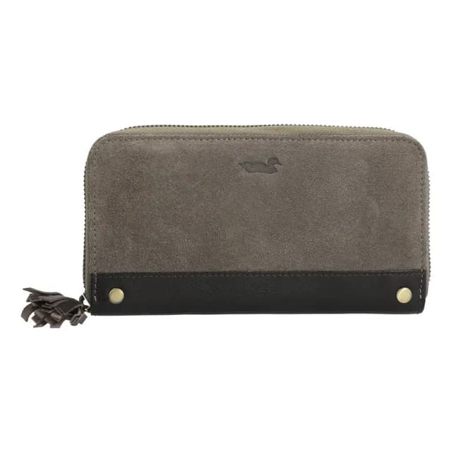 Billetera Cuero Mujer Sz Shaw Wallet Gris