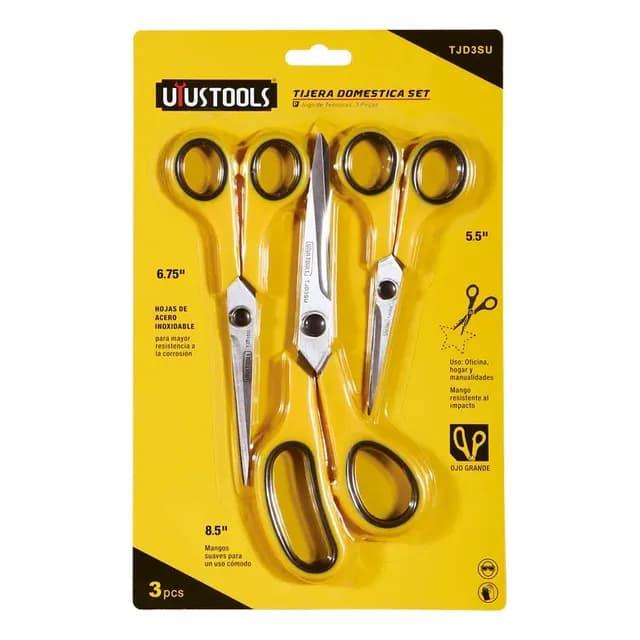 Tijera Domestica Set De 3pcs Uyustools