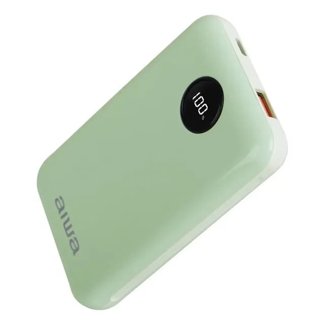 Cargador Bateria Externa Power Bank 10.000 Mah Aiwa Paw-300 Color Celeste