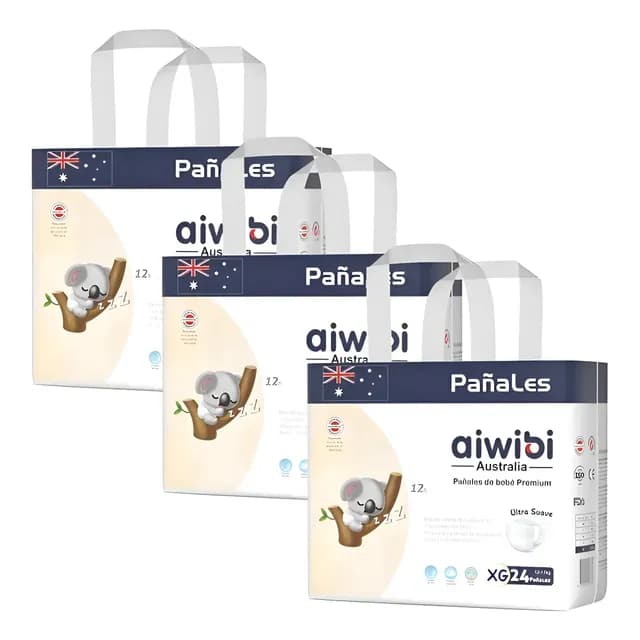 Panales Aiwibi Premium Pack X3 - Tallas Xg 72 Und