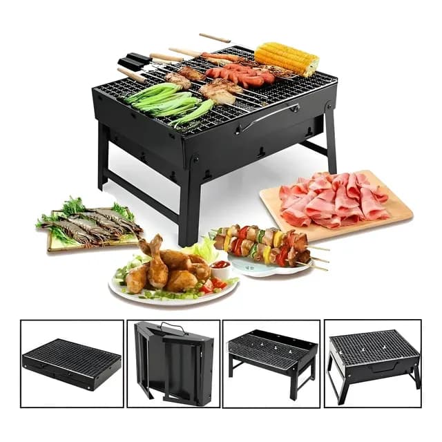 Parrillera Portatil Plegable De Carbon Para Asados