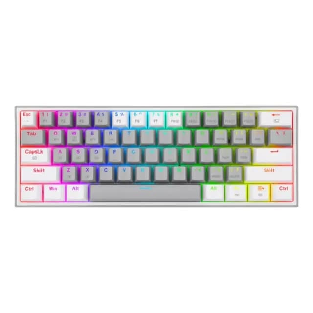 Teclado Redragon Fizz Pro K616 Gris Y Blanco Rgb