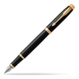 Pluma Fuente Parker Im Negro Con Terminaciones Doradas