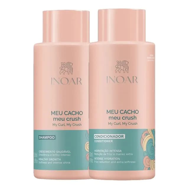 Pack Shampoo y Acondicionador Meu Cacho Inoar para Rizos 500 ml