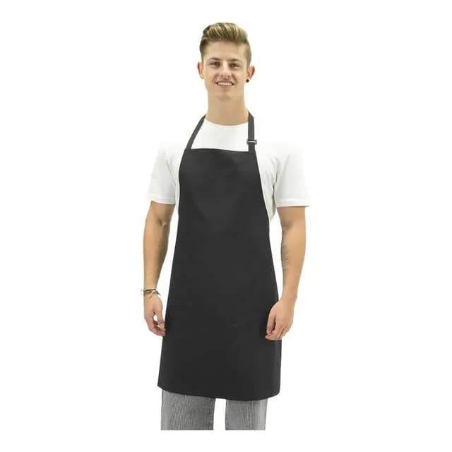 Pack 10 Pecheras Chef Outfitters Con Bolsillo Negro