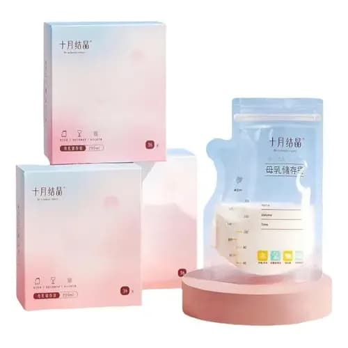 Bolsa Para Leche Maternal 108 Unidades Y 1 Plumon Lubabycas