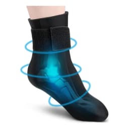 Compresa Calcetin De Gel 360 Fascitis Plantar Artritis Negro
