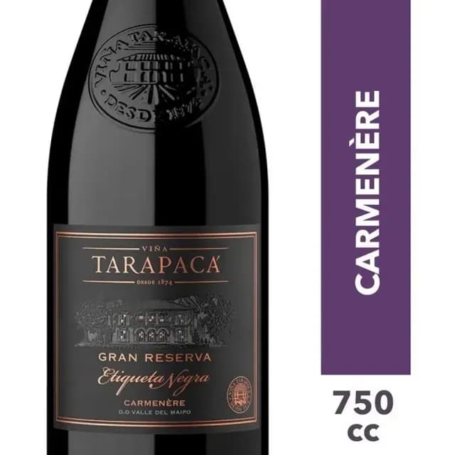 Vino Tarapaca Gran Reserva Etiqueta Negra Carmenere 750cc