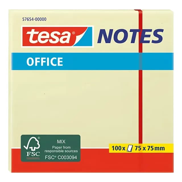 Nota Adhesiva Tesa 75mmx75mm Amarillo