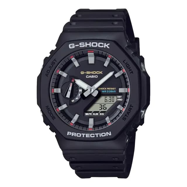 Reloj Casio G-Shock GA-2100RL-1ADR para Hombre, Analogico-Digital con Correa Negra