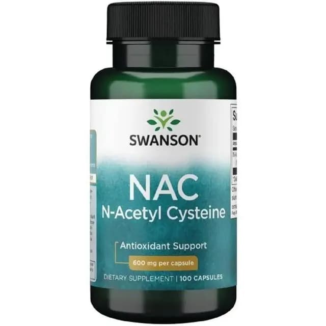 Nac N-acetil Cisteina 600mg 100caps Antioxidante Swanson Sfn