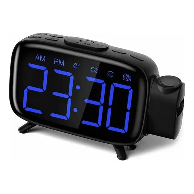 Despertador Digital Con Proyector Y Radio Fm