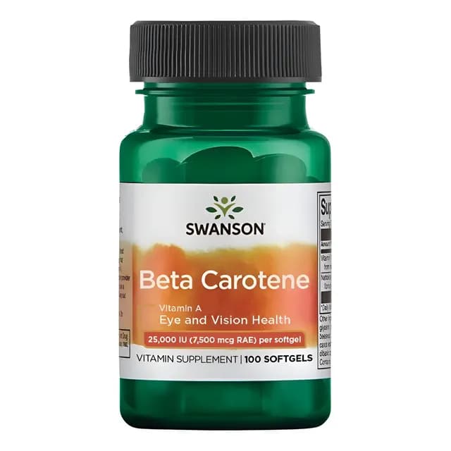 Betacaroteno Vitamina A 25000ui 100 Softgels Swanson 