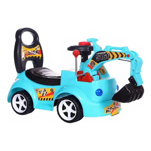 Correpasillos Andador Excavadora Luces Y Sonidos Celeste