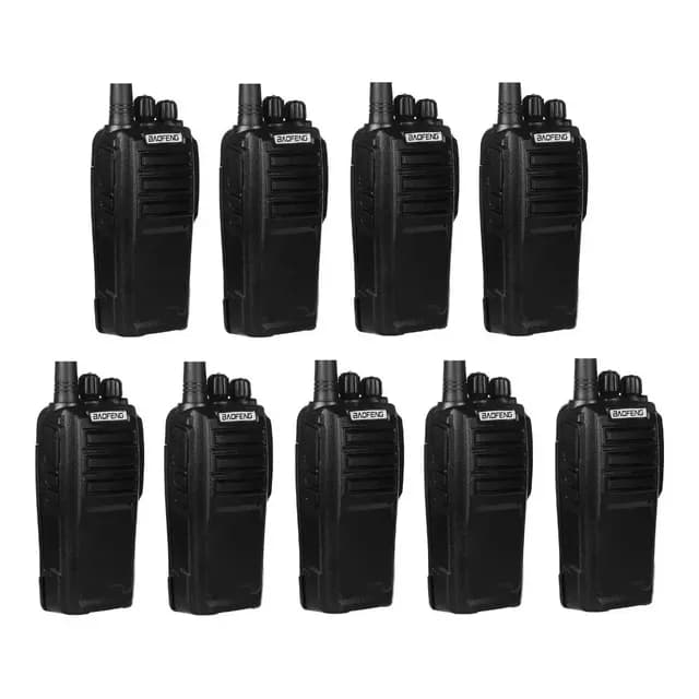 Pack 9 Radio Walkie Talkie Portatil Baofeng Uhf Uv-6d