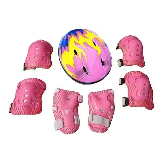 Set Proteccion Ninas Casco Rodilla Codo Mano / Lhua Store