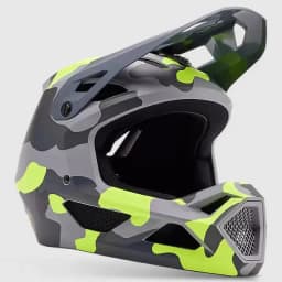 Casco Bicicleta Rampage Gris/amarillo Camo Fox Color Gris Talla Xl