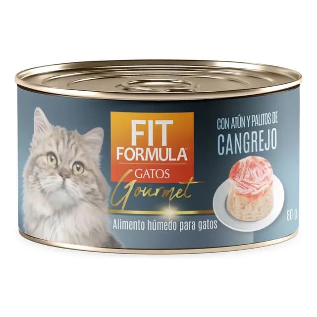 Alimento Humedo Fit Formula Gato Gourmet Atun Y Cangrejo 80g