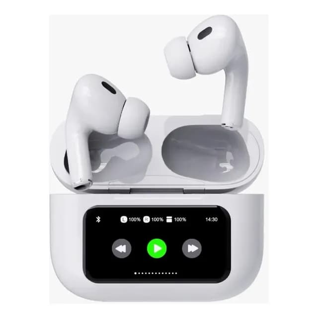 Audifono Bluetooth Tws Con Pantalla Touch Blanco