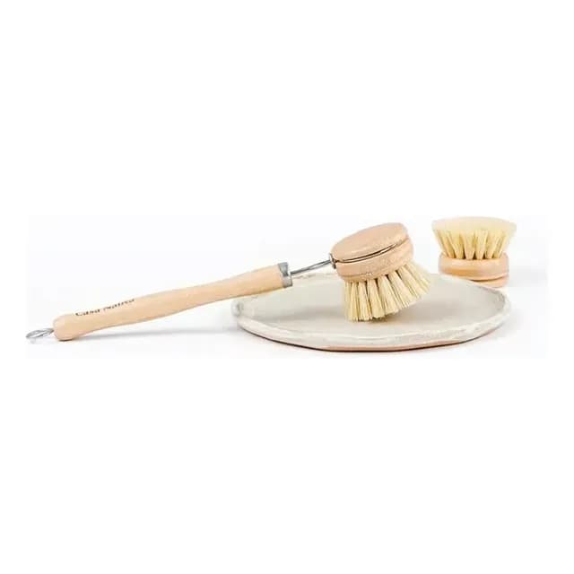 Escobilla Con Mango Bamboo Sisal + Repuesto Casa Nativa  