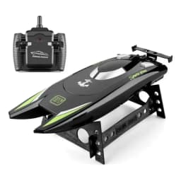 Lancha Juguete A Control Remoto Doble Motor, Negro