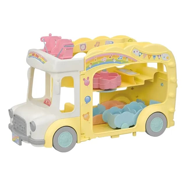 Rainbow Fun Nursery Bus 5744 Sylvanian Families Juguete