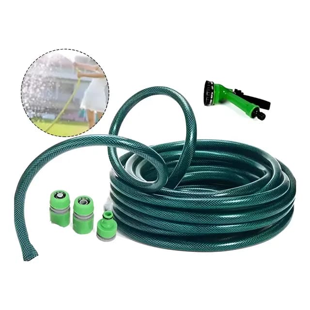Manguera Reforzada 1/2 Pulgada Rollo 10 Mts Pistola Acoples