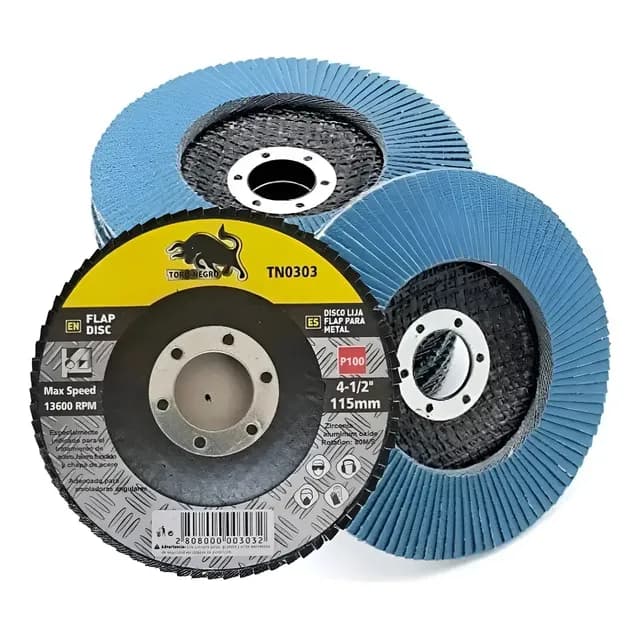 Pack 10 Disco Lija Traslapado Flap Metal Grano P80 115mm