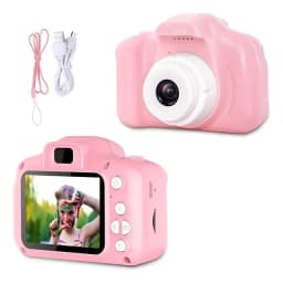Mini Camara Digital De Fotos Recargable Con Juegos P/ninos Color Rosa