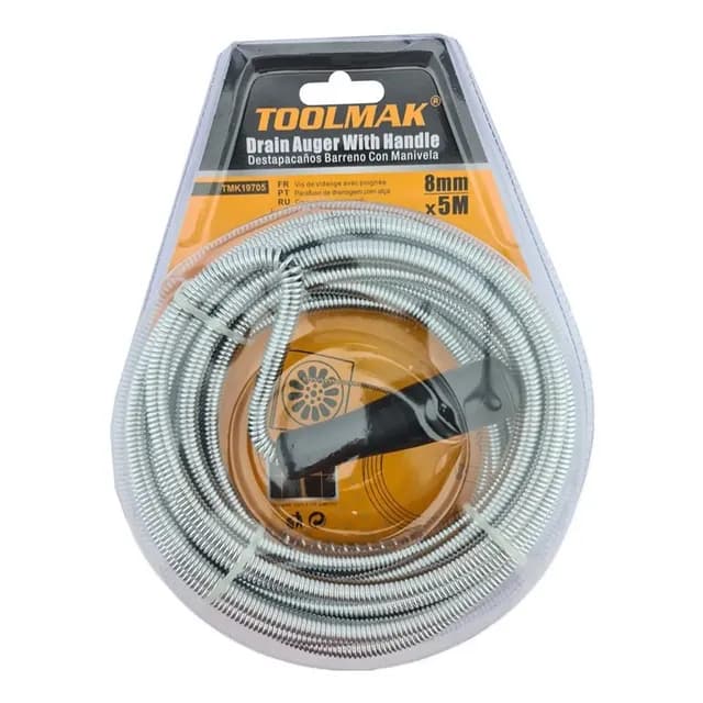 Llave Ganzua Destapador Canerias 5 Metros 8mm Marca Toolmak
