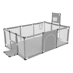 Corral De Seguridad Bebe 180 Cm. Con Aro Gris