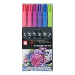 Set 6 Marcadores Acuarelables Koi Lettering Colores Flores