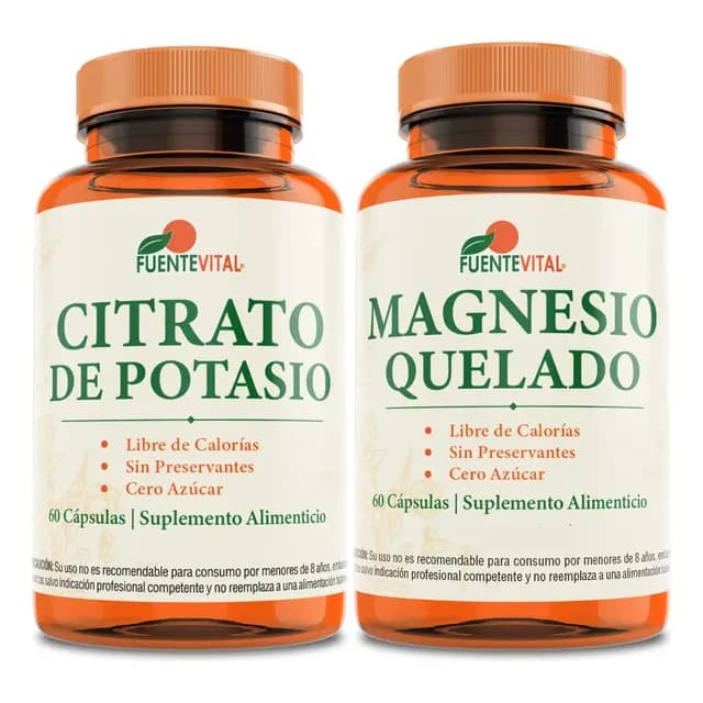 Citrato De Potasio + Magnesio Quelado. Pack Oferta
