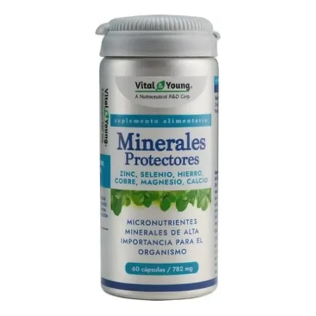 Suplemento De Minerales Calcio Hierro Magnesio Zinc 60 Caps