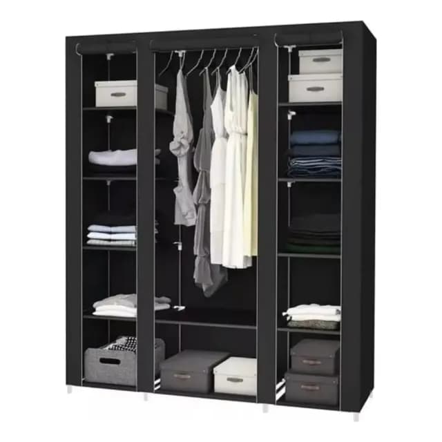 Closet Armable Y Portatil De Tela 150x45x175 Cm