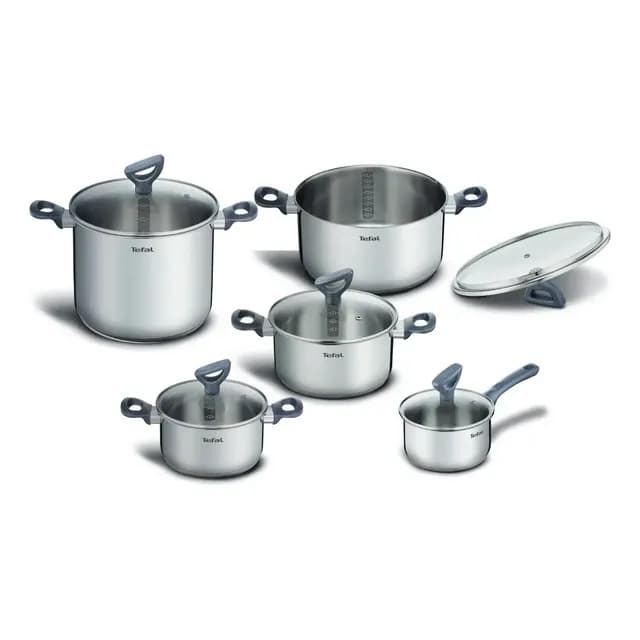 Bateria de cocina 10 Piezas Daily Cook Color Plateado en Acero Inoxidable