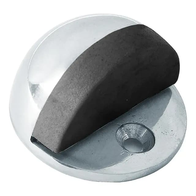 Tope De Puerta Medialuna Metalico Cromado 25 Un Dvp
