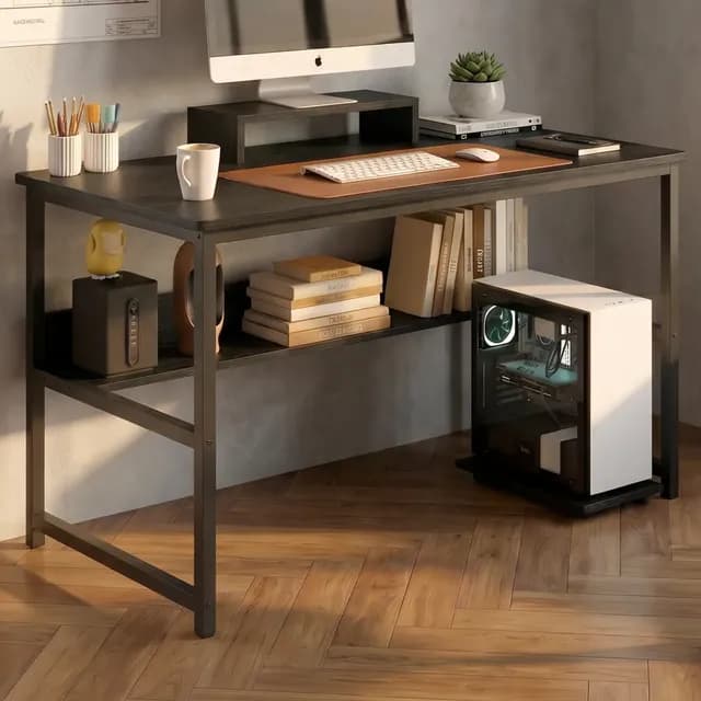Escritorio Con Elevador De Monitor Y Organizadores 100x50x72