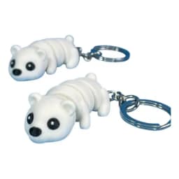 Llaveros - Modelo Oso Polar Flexible (pack De 2)