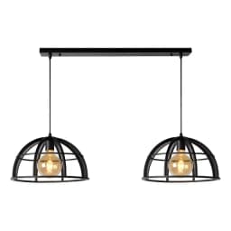 Lampara Colgante Dikra Negro 2xe27