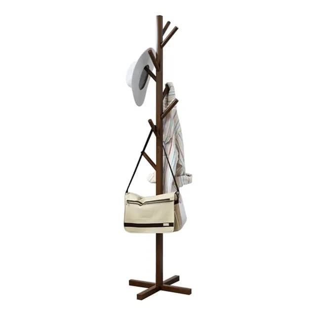Perchero Colgador De Pie De Madera Oscura Nuevo 158x38 Cm