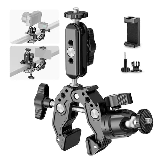 Brazo Magico Doble Neewer Con Super Clamp Y Cabezal Bola
