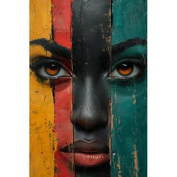 Cuadro Canvas Imagen Rostro En Lienzo 85x55 Cm