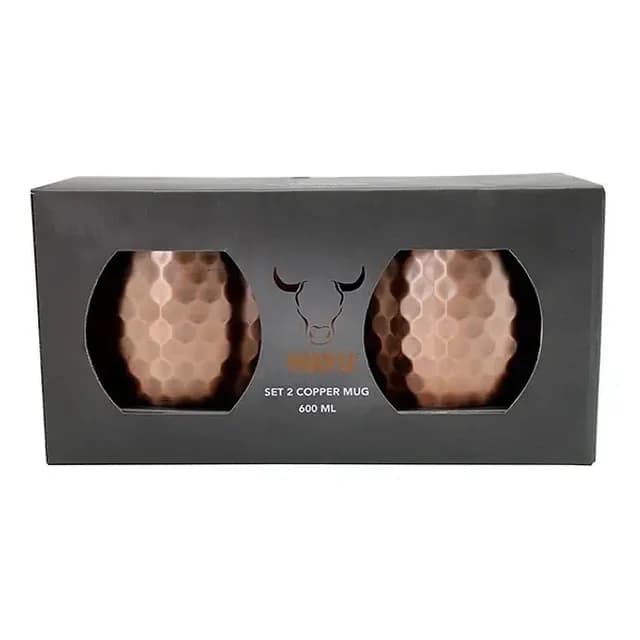 Set 2 Tazones Para Tragos Copper Mug Wayu Cobre 600ml