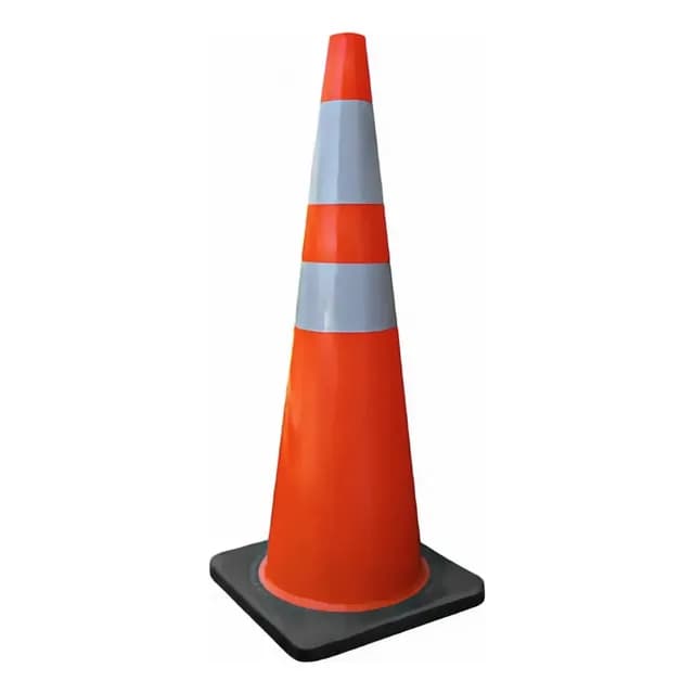 Cono Seguridad Vial Transito 90 Cm 2 Cintas Reflectantes Pvc