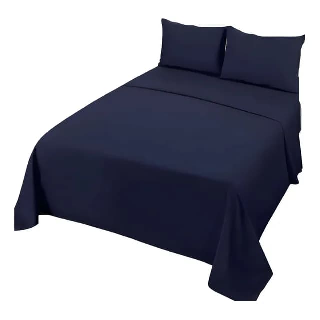 Juego De Sabanas 2 Plazas Azul Oscuro