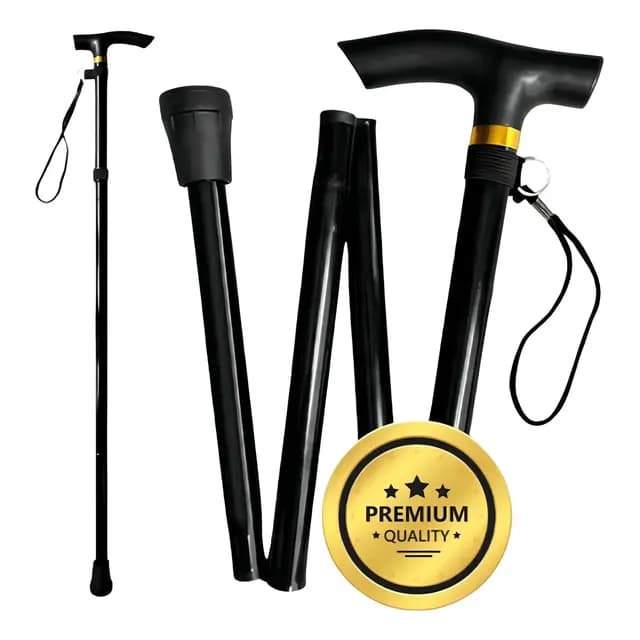 Baston Ortopedico Plegable Baston Apoyo Baston 85-95cm Color Negro