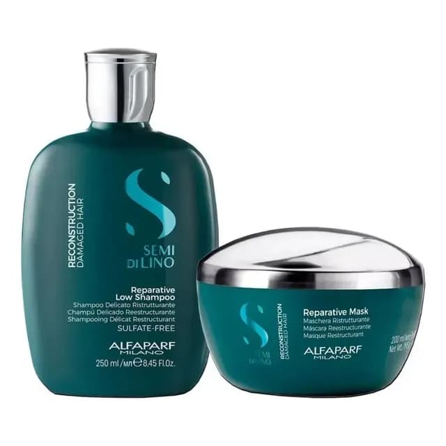 Set De Shampoo Mas Mascara Fluido De Reconstruccion Alfaparf