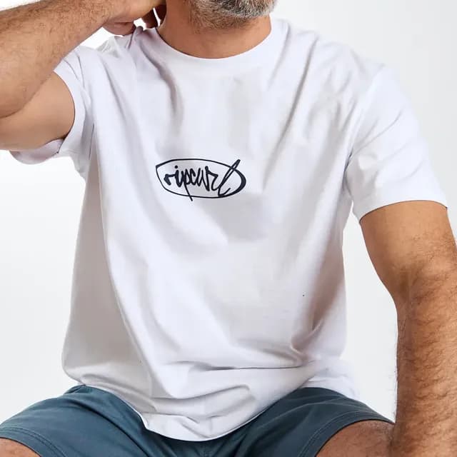 Polera Mc Flow Blanco Hombre Rip Curl